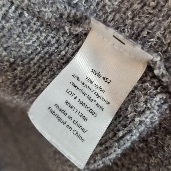 Barefoot Dreams Womens Gray Open Front CozyChic Li - Picture 7 of 9